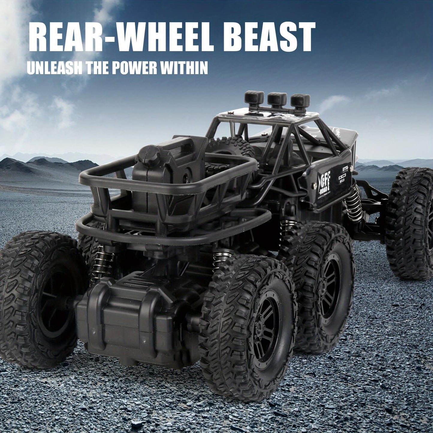 All-Terrain 6WD RC Rock Crawler - High-Speed Off-Road Stunt Vehicle
