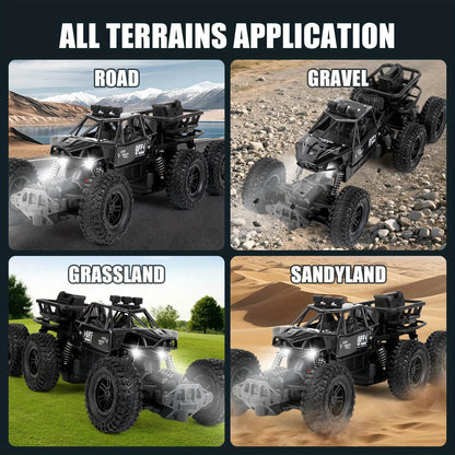 All-Terrain 6WD RC Rock Crawler - High-Speed Off-Road Stunt Vehicle