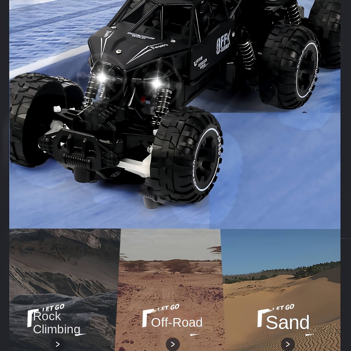 All-Terrain 6WD RC Rock Crawler - High-Speed Off-Road Stunt Vehicle